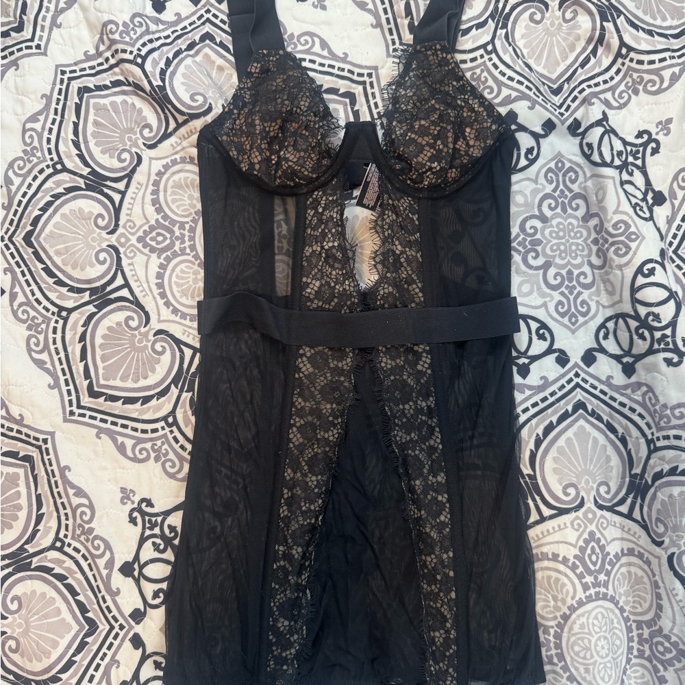Victoria's Secret Black Lace Bustier